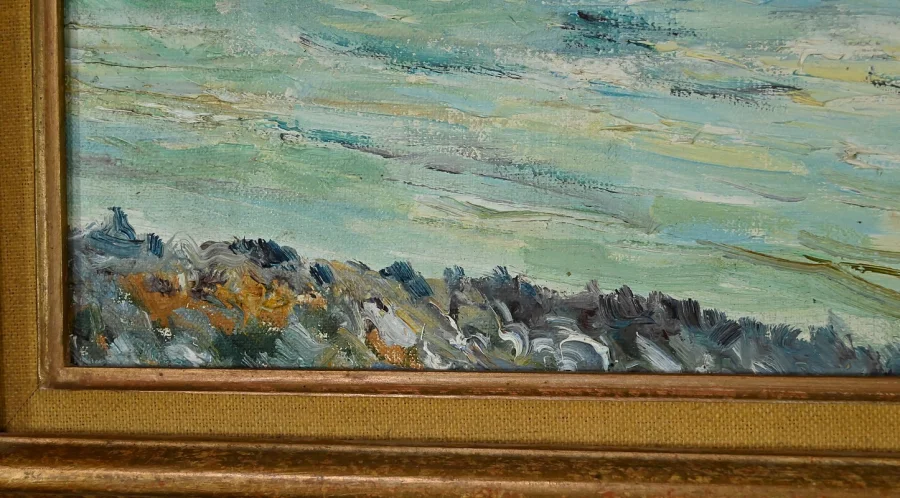 Tableau « Petit Port Breton » signé J.J Duboc