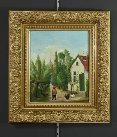 Paire de Tableaux « Scènes Campagnardes », signés A. Minne – Fin XIXe