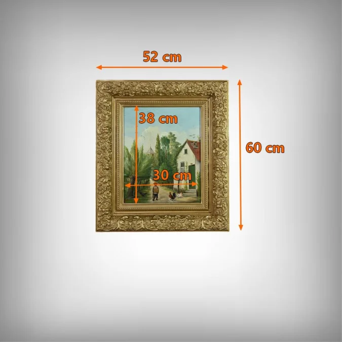 A. MINNE の署名入り絵画ペア