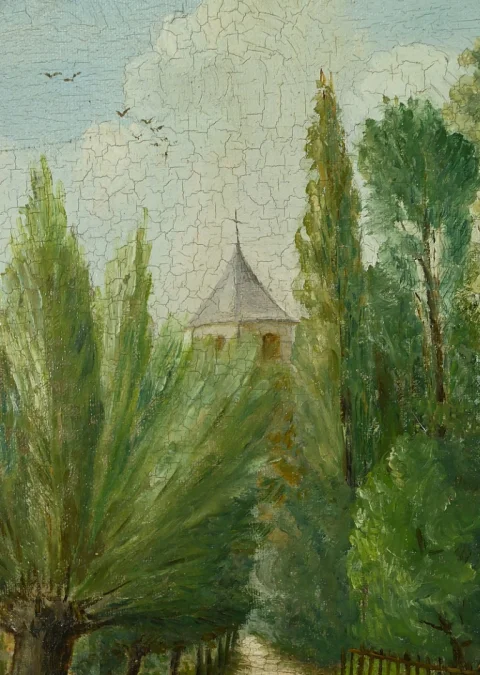 A. MINNE の署名入り絵画ペア