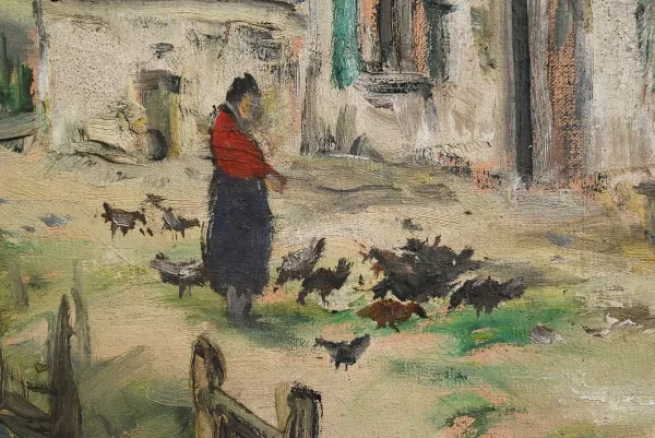Grand Tableau « Le Moulin » signé Reney – 1re partie XXe