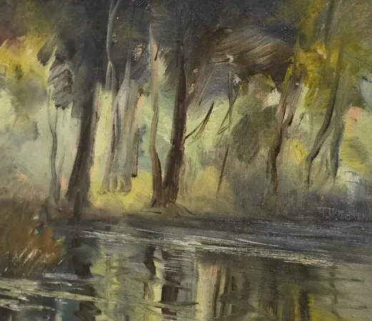 Grand Tableau « Le Moulin » signé Reney – 1re partie XXe