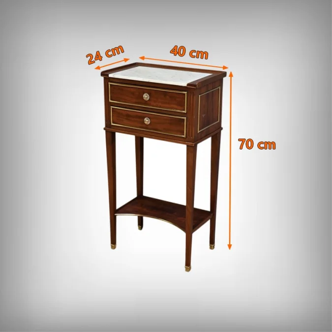 Petite Table de Salon en Acajou, Style Louis XVI – Milieu XXe