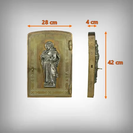 Porte de Tabernacle en Bronze, signé J. Vallet – Fin XIXe