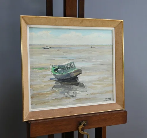 PINTURA DE BARCO firmada JP GUINEGAULT