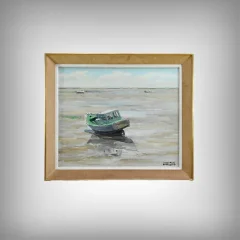 PINTURA DE BARCO firmada JP GUINEGAULT