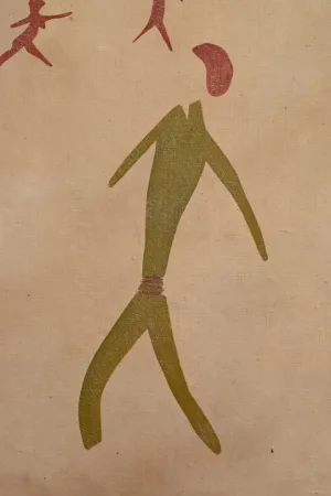 Peinture Rupestre du Tassili signée G. Le Poitevin – 1960