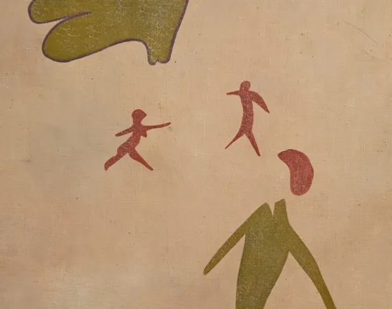 Peinture Rupestre du Tassili signée G. Le Poitevin – 1960
