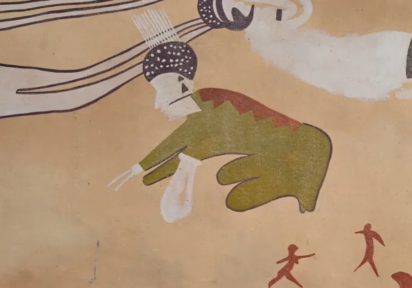 Peinture Rupestre du Tassili signée G. Le Poitevin – 1960