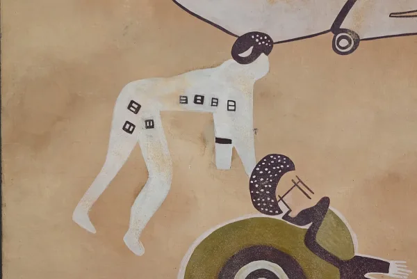 Peinture Rupestre du Tassili signée G. Le Poitevin – 1960