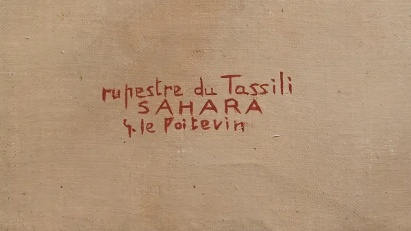 Peinture Rupestre du Tassili signée G. Le Poitevin – 1960