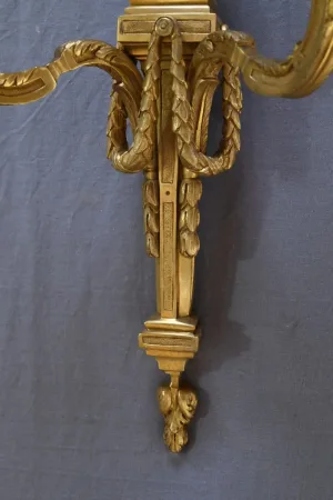Paire d’Appliques en Bronze, style Louis XVI – Fin XIXe