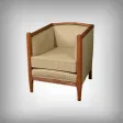 Fauteuil Art Déco en Hêtre – 1930