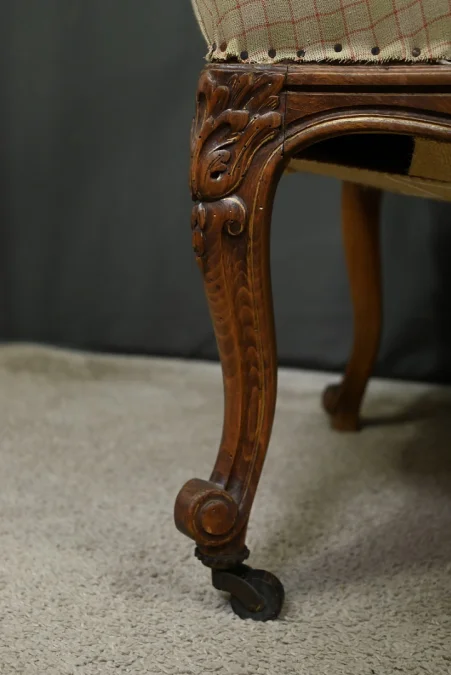Fauteuil à la Reine en Hêtre, style Louis XV – Milieu XIXe