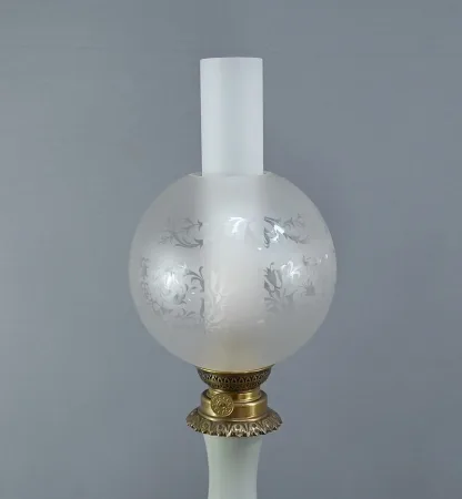 Paire de Lampes à Pétrole électrifiées en Céladon, époque Napoléon III – 2ème partie XIXe