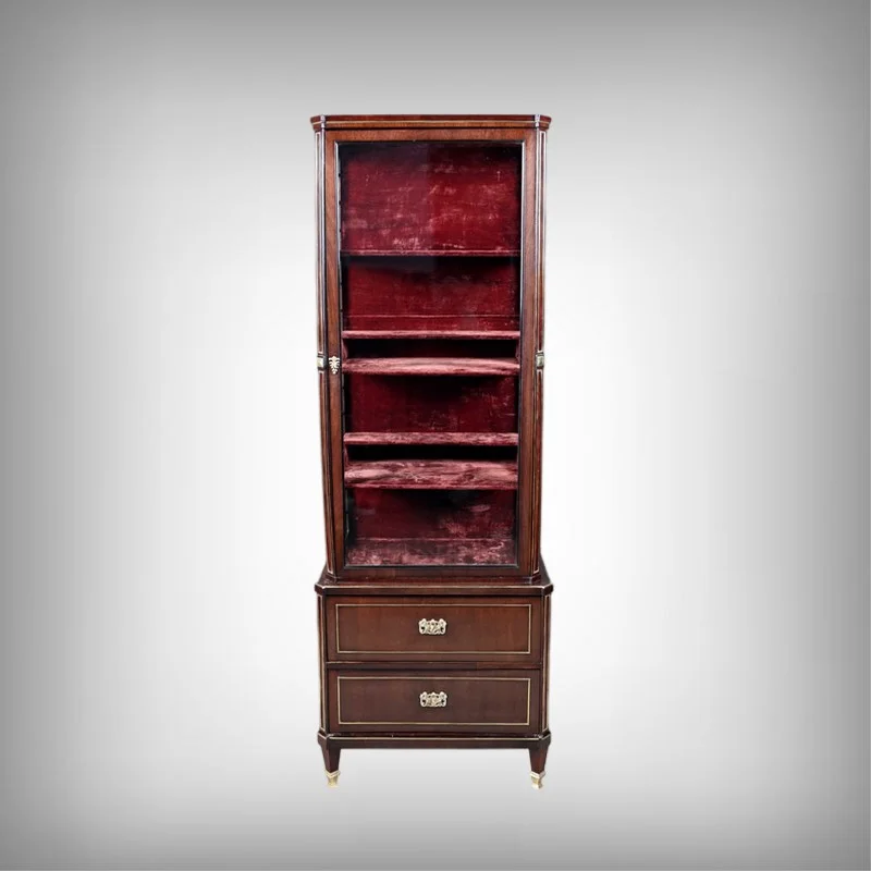 Petit Meuble Vitrine en Acajou, style Louis XVI – Fin XIXe