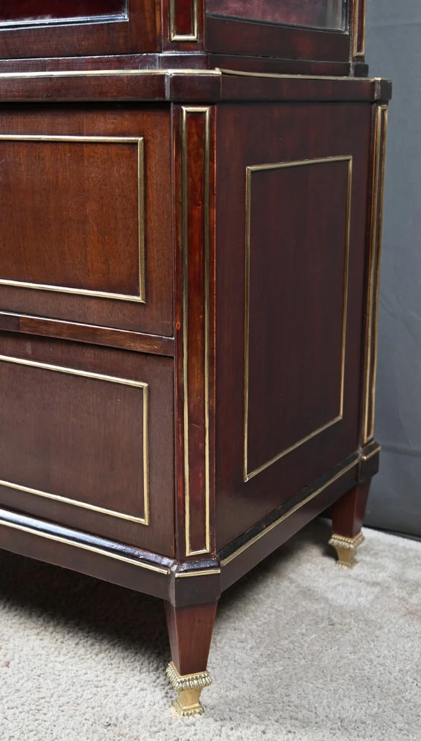 Petit Meuble Vitrine en Acajou, style Louis XVI – Fin XIXe