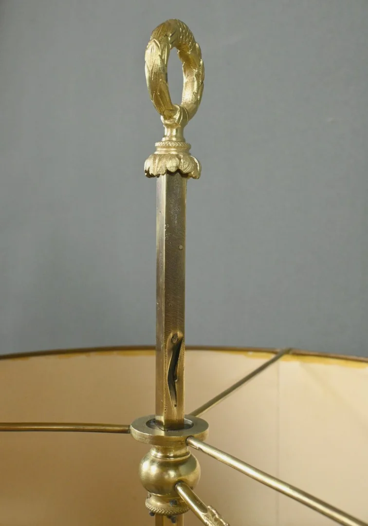 Grande Lampe Bouillotte en Bronze Doré, style Louis XVI – 1ère partie XXe