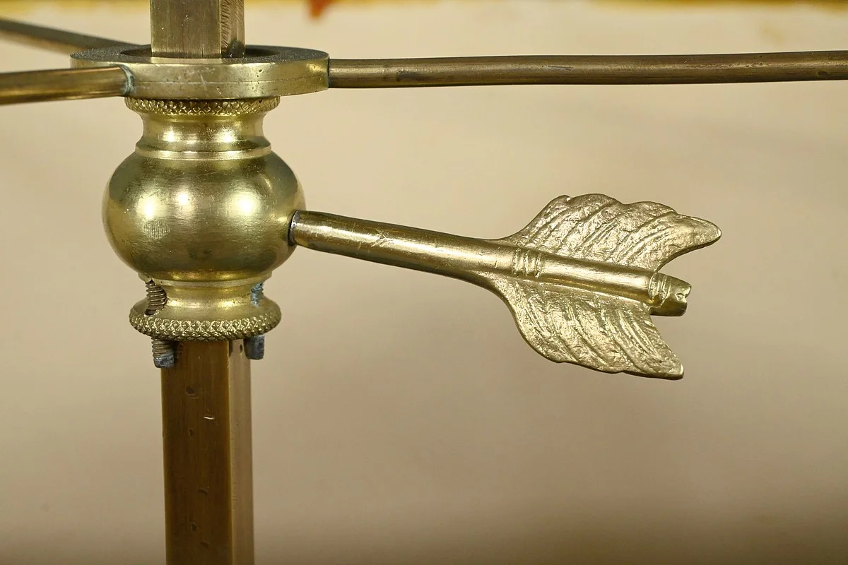 Grande Lampe Bouillotte en Bronze Doré, style Louis XVI – 1ère partie XXe