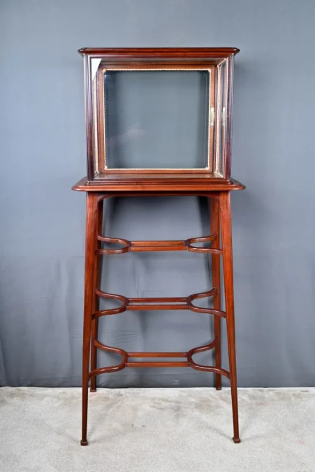 Vitrine de Présentation en Acajou, Art Nouveau – 1900