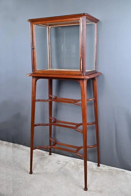 Vitrine de Présentation en Acajou, Art Nouveau – 1900