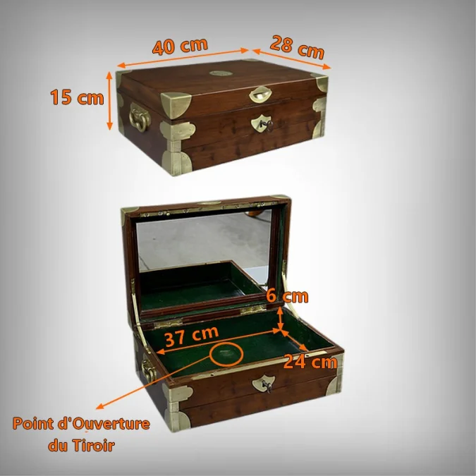 Coffret de Voyage en Acajou – Fin XIXe