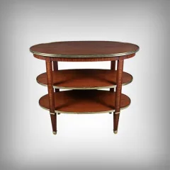 Desserte 3 Plateaux en Acajou, style Louis XVI – 1900