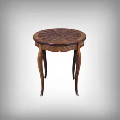 Guéridon en Marqueterie, style Louis XV – 1re partie XXe