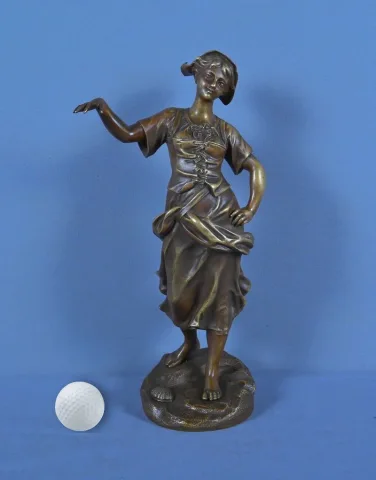 Bronze « La Pêcheuse », signé H. Giraud – 2ème partie XIXe