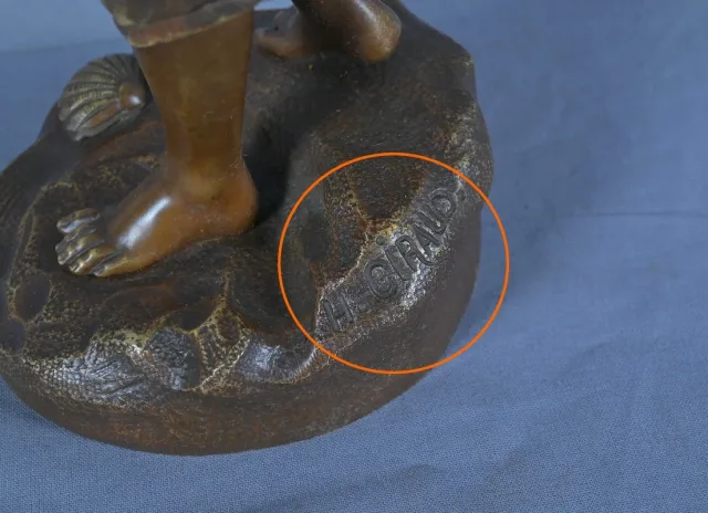 Bronze « La Pêcheuse », signé H. Giraud – 2ème partie XIXe