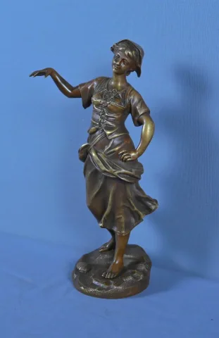 Bronze « La Pêcheuse », signé H. Giraud – 2ème partie XIXe