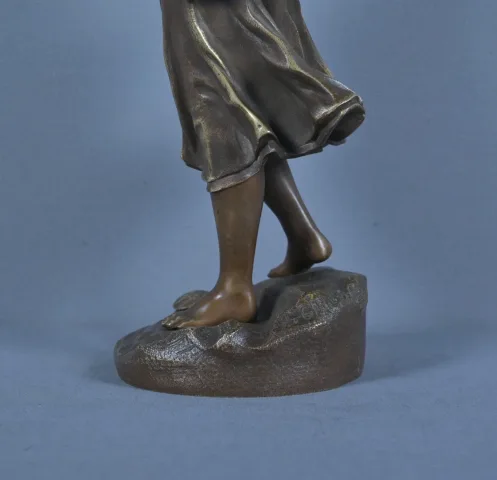 Bronze « La Pêcheuse », signé H. Giraud – 2ème partie XIXe
