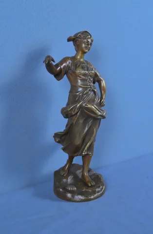 Bronze « La Pêcheuse », signé H. Giraud – 2ème partie XIXe