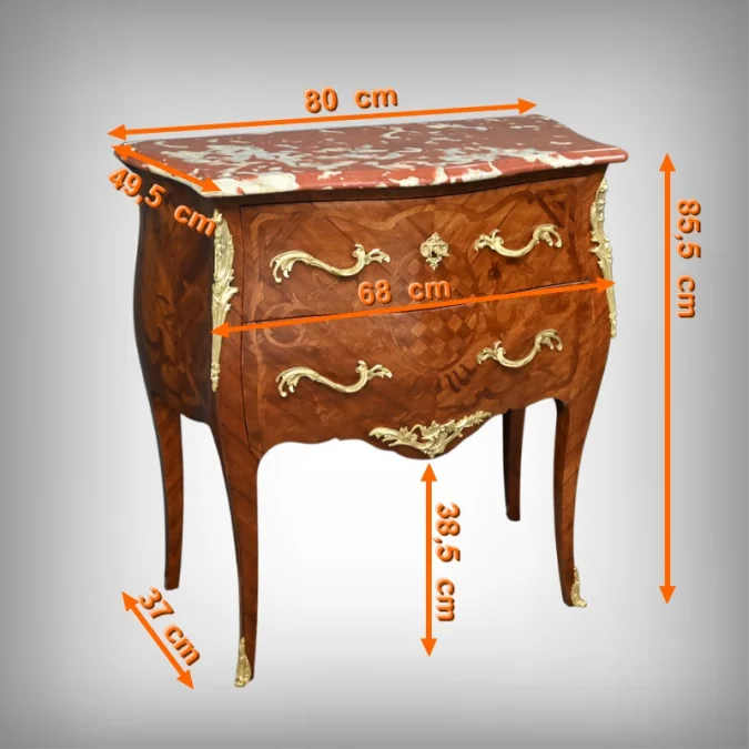 LOUIS XV STYLE CHEST OF DRAWERS
