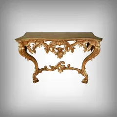 Importante Console d’Applique en Bois Doré, style Louis XV – Milieu XXe