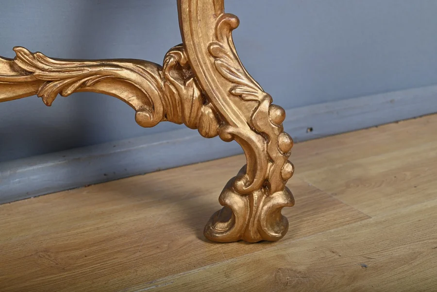 Importante Console d’Applique en Bois Doré, style Louis XV – Milieu XXe