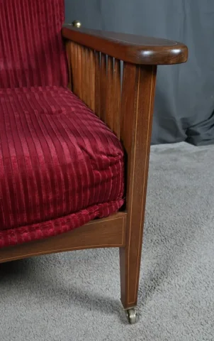 Fauteuil Morris en Acajou, style Arts & Crafts – Début XXe