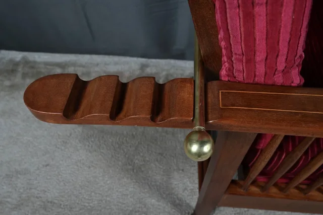 Fauteuil Morris en Acajou, style Arts & Crafts – Début XXe