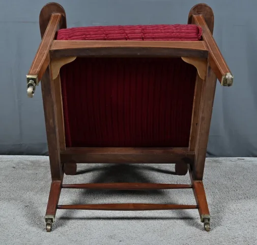 Fauteuil Morris en Acajou, style Arts & Crafts – Début XXe