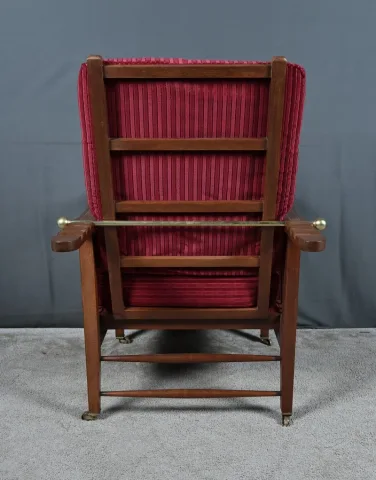 Fauteuil Morris en Acajou, style Arts & Crafts – Début XXe