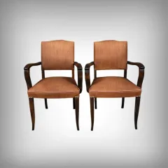 PAIR OF BRIDGE ARMCHAIRS