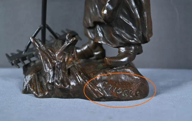 Bronze Bronze « La Faneuse », de Désiré Grisard – 1930