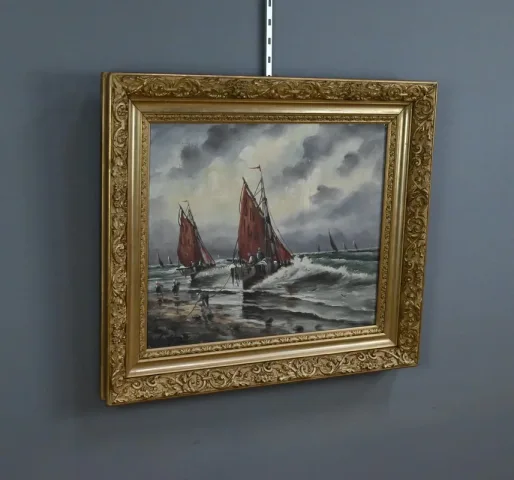 Картина маслом на холсте, подписана Л. Генри.