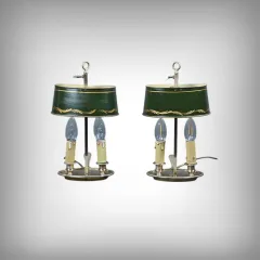 Paar Bouillotte-Lampen