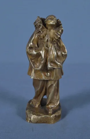 Petit Bronze « Pierrot », signé L. Alliot – Début XXe