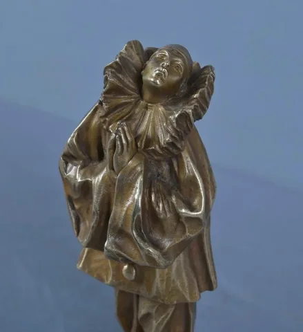 Petit Bronze « Pierrot », signé L. Alliot – Début XXe