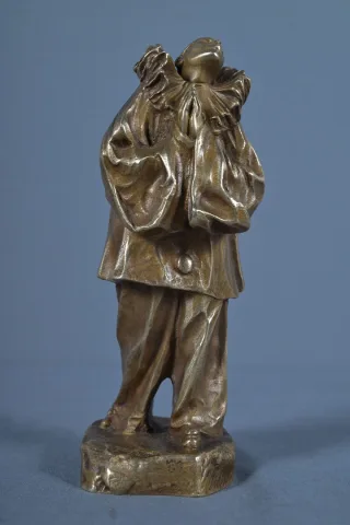 Petit Bronze « Pierrot », signé L. Alliot – Début XXe