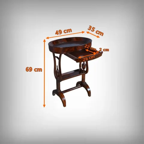 Table Vide-Poche en Ronce d’Acajou, époque Empire – Début XIXe