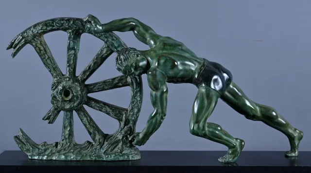 Important Bronze « Allégorie de la Force », Art Déco – 1940