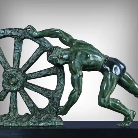Important Bronze « Allégorie de la Force », Art Déco – 1940